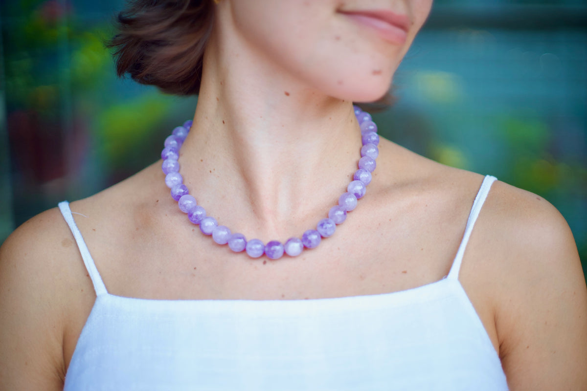 Amethyst Gemstone Necklace // One of a Kind