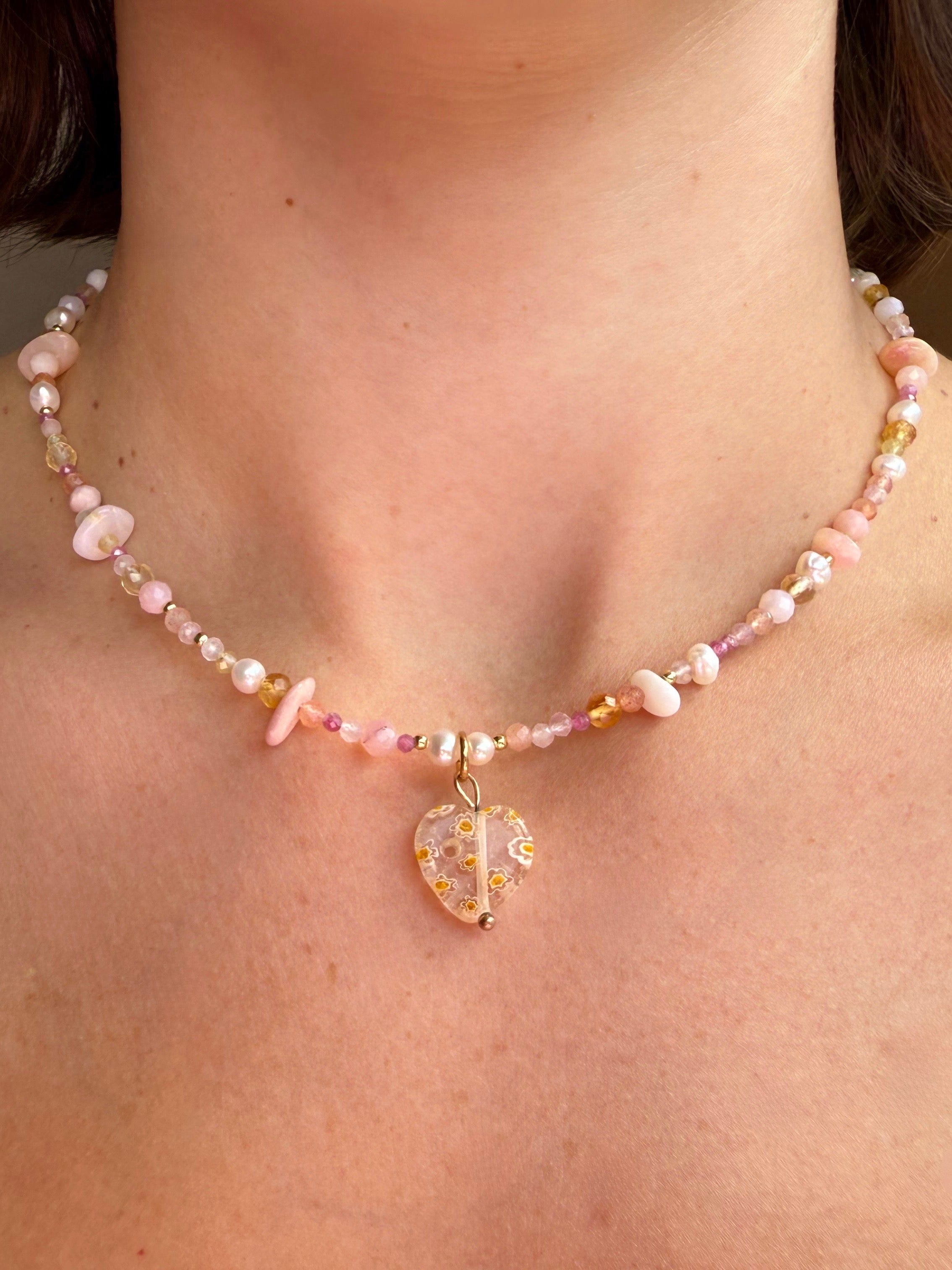 The Garden Rose Gemstone Necklace