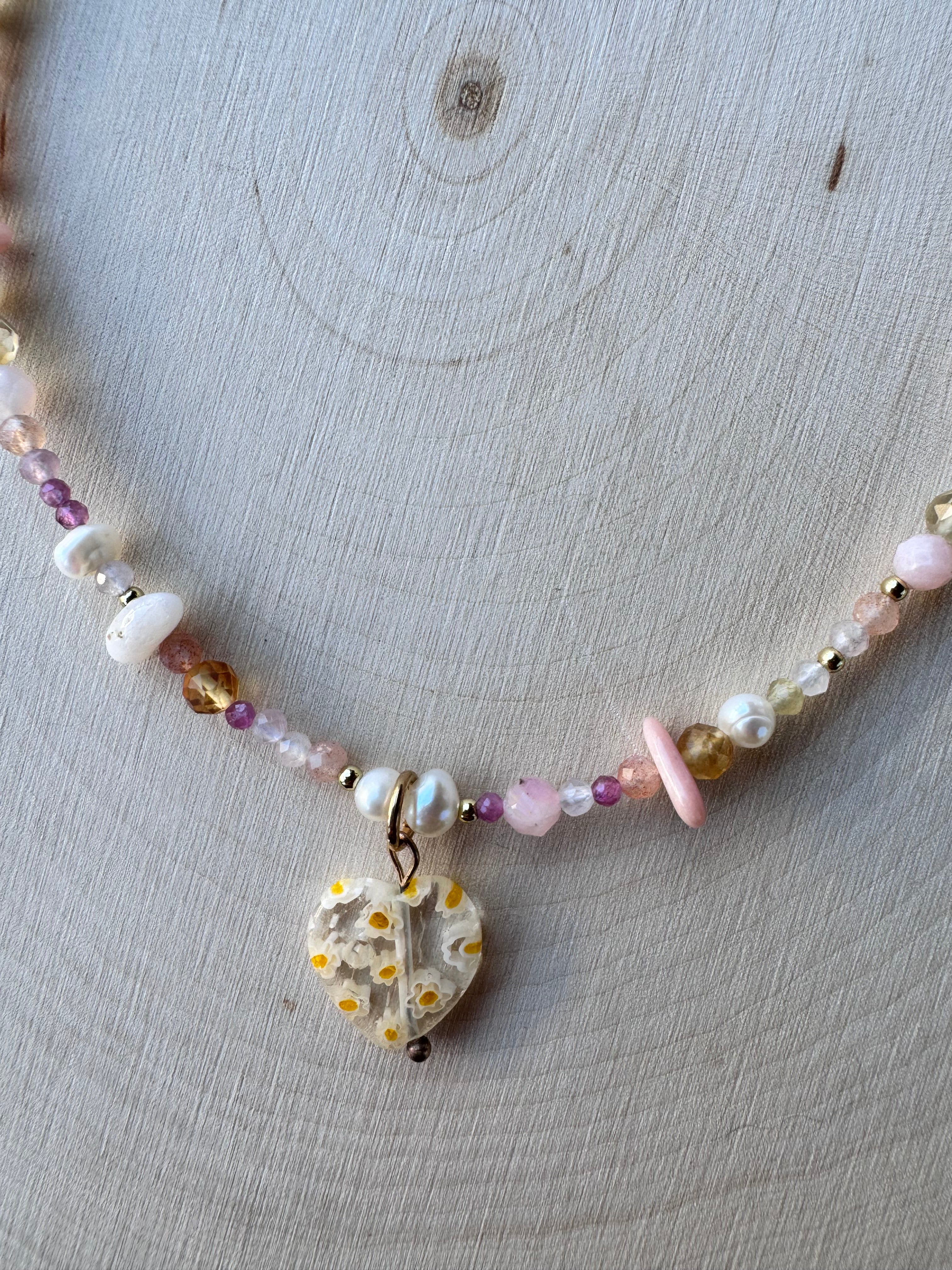 The Garden Rose Gemstone Necklace