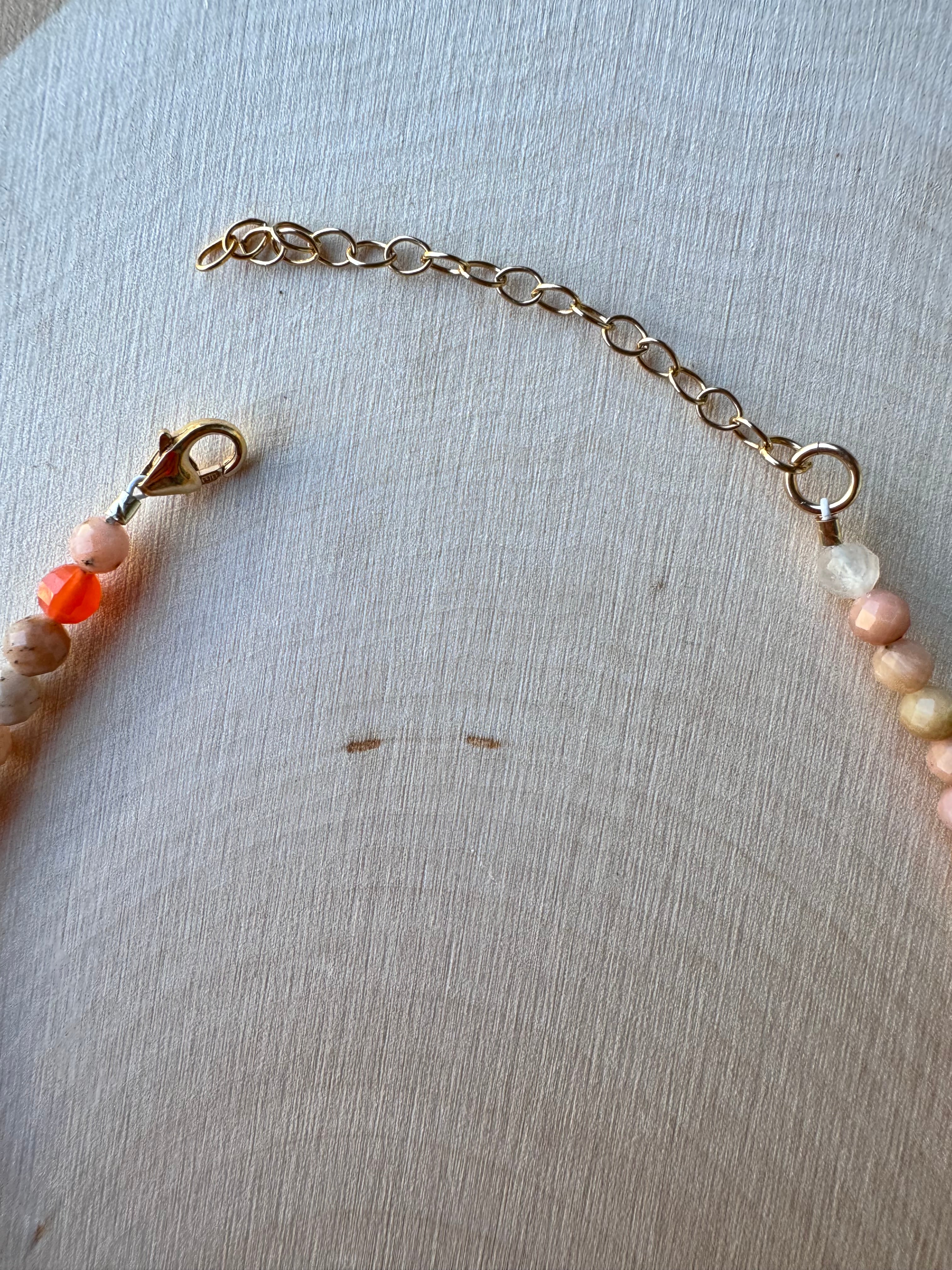Multi-Gemstone Moon Necklace