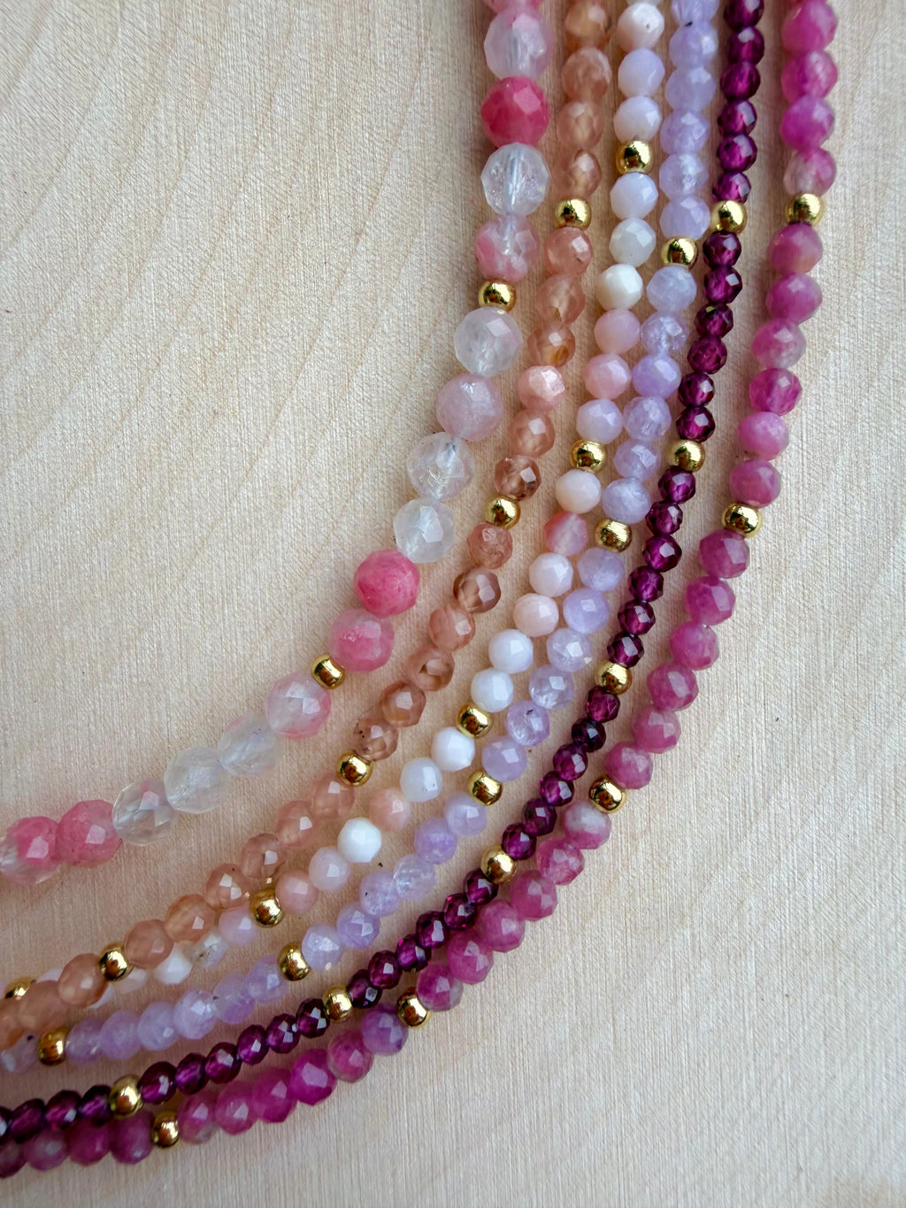 Rhodochrosite Gemstone Necklace // Lover Collection
