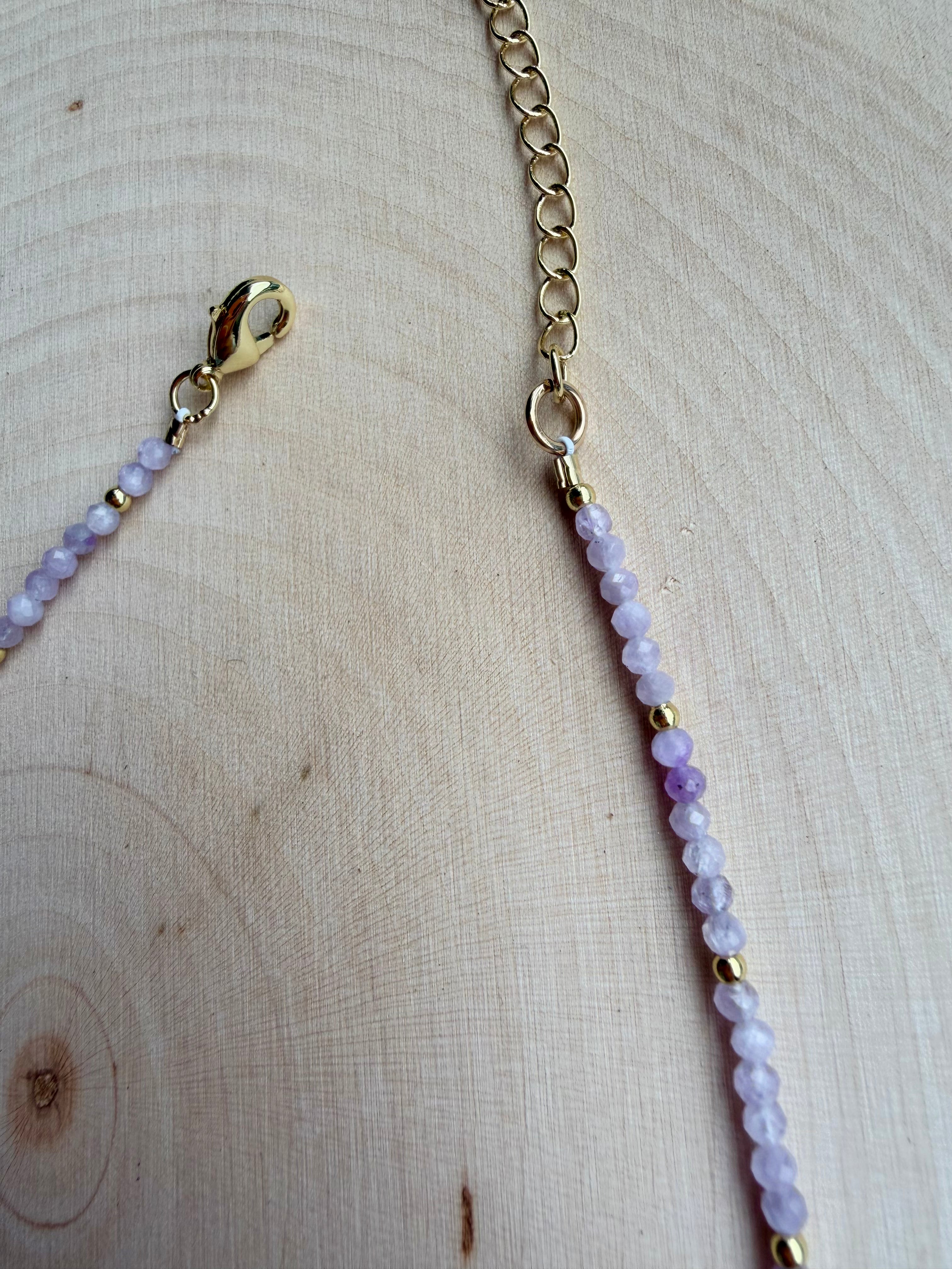 Kunzite Gemstone Necklace // Lover Collection