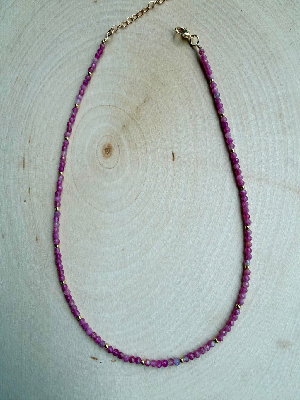 Pink Tourmaline Gemstone Necklace // Lover Collection