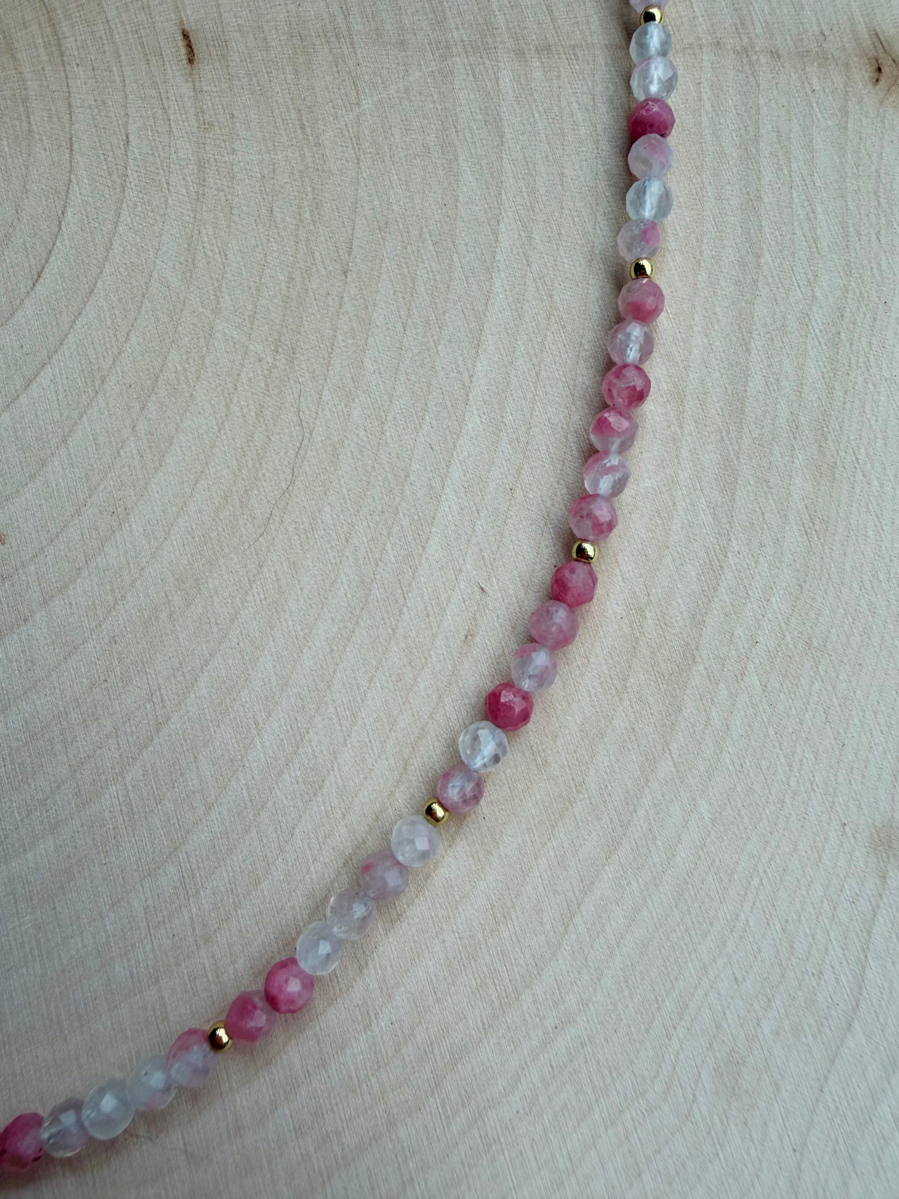 Rhodonite Gemstone Necklace // Lover Collection