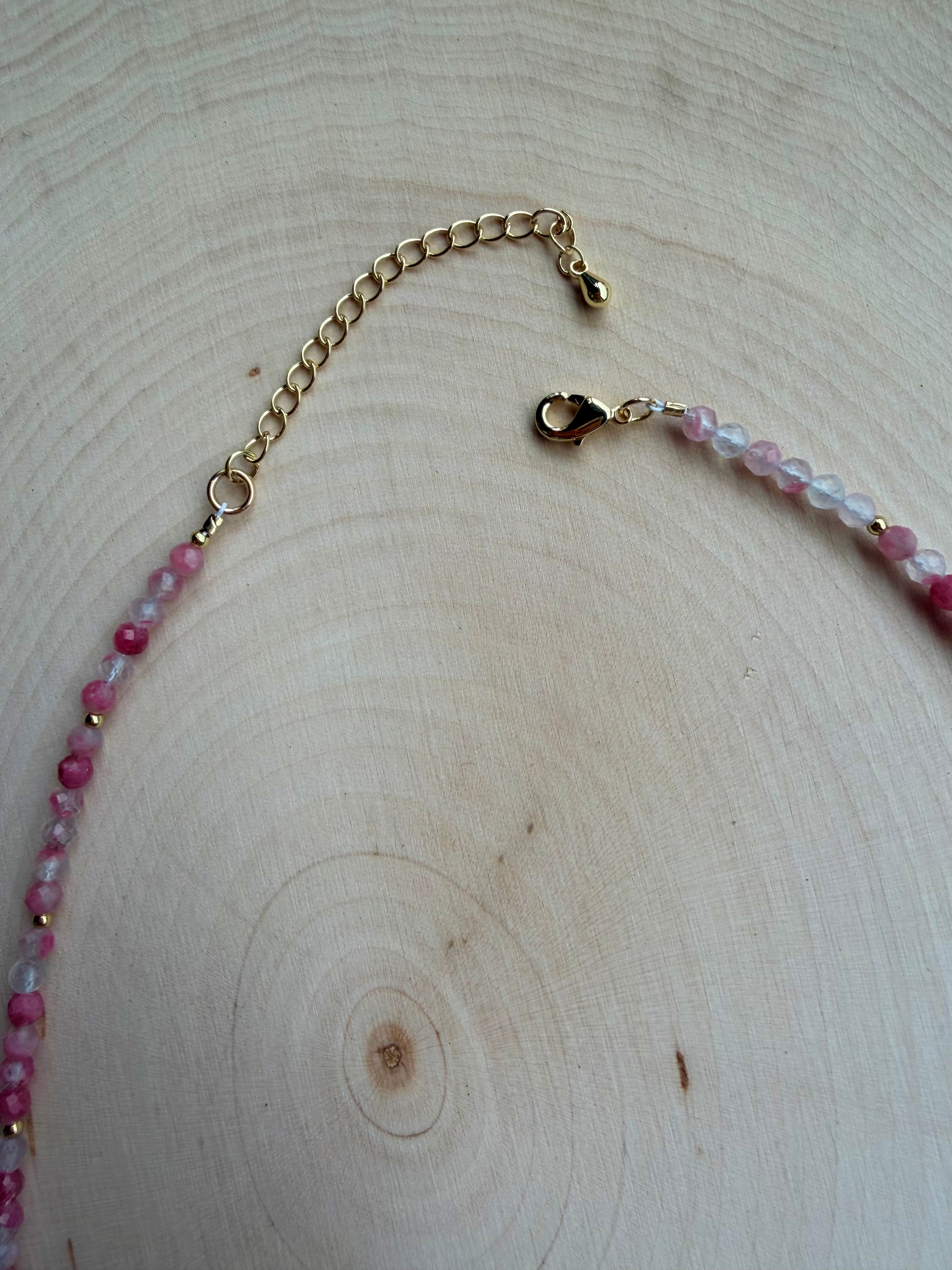 Rhodonite Gemstone Necklace // Lover Collection