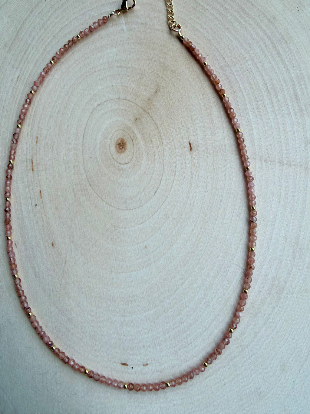 Rhodochrosite Gemstone Necklace // Lover Collection