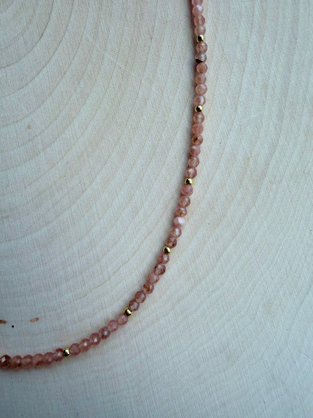 Rhodochrosite Gemstone Necklace // Lover Collection