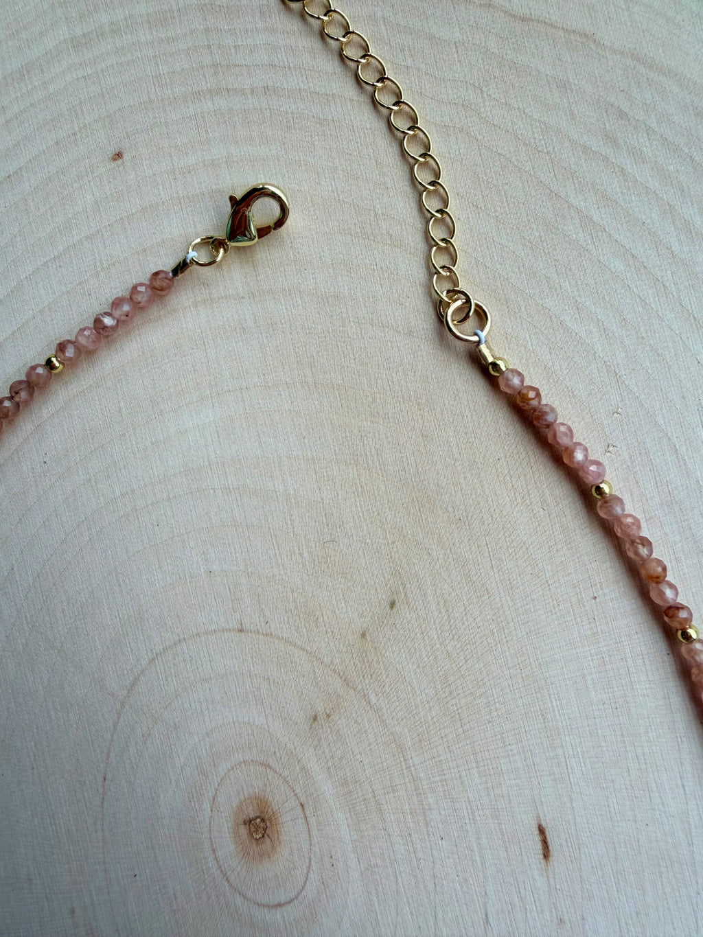 Rhodochrosite Gemstone Necklace // Lover Collection