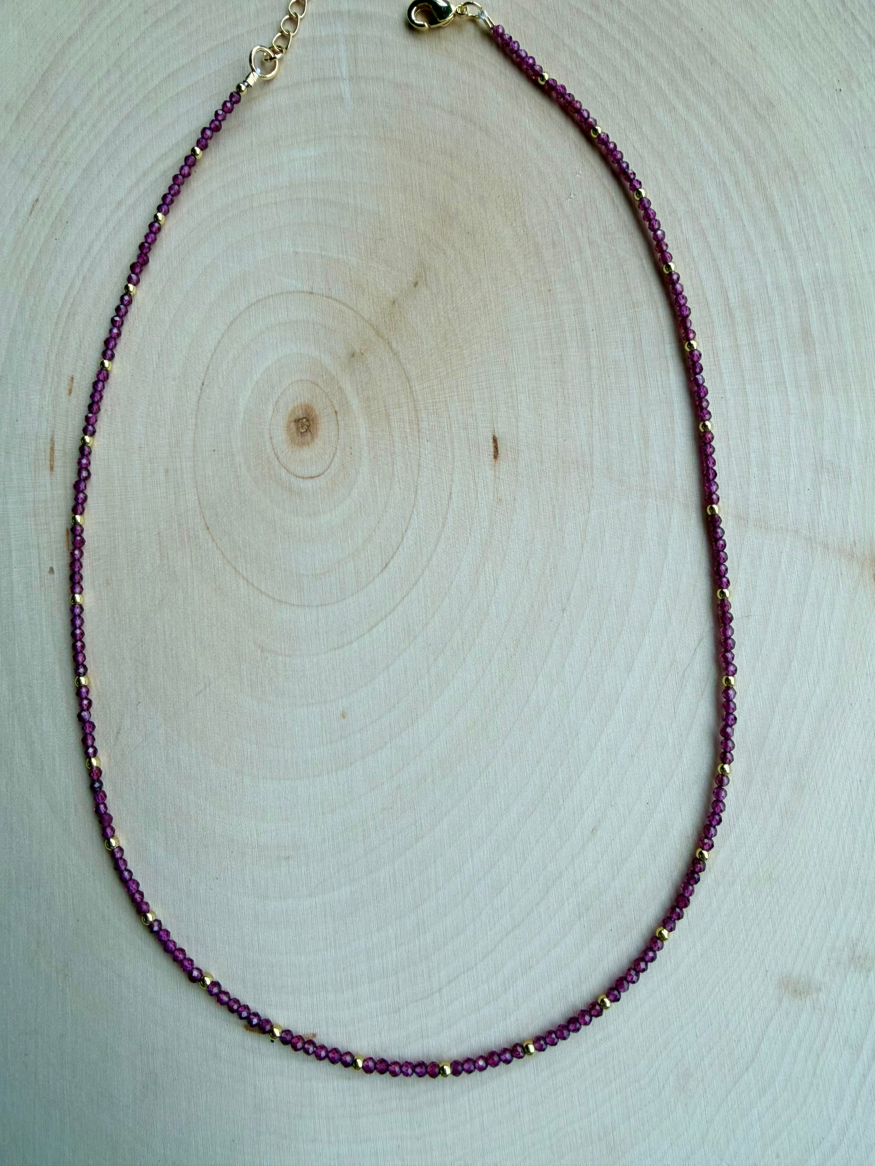 Garnet Gemstone Necklace // Lover Collection