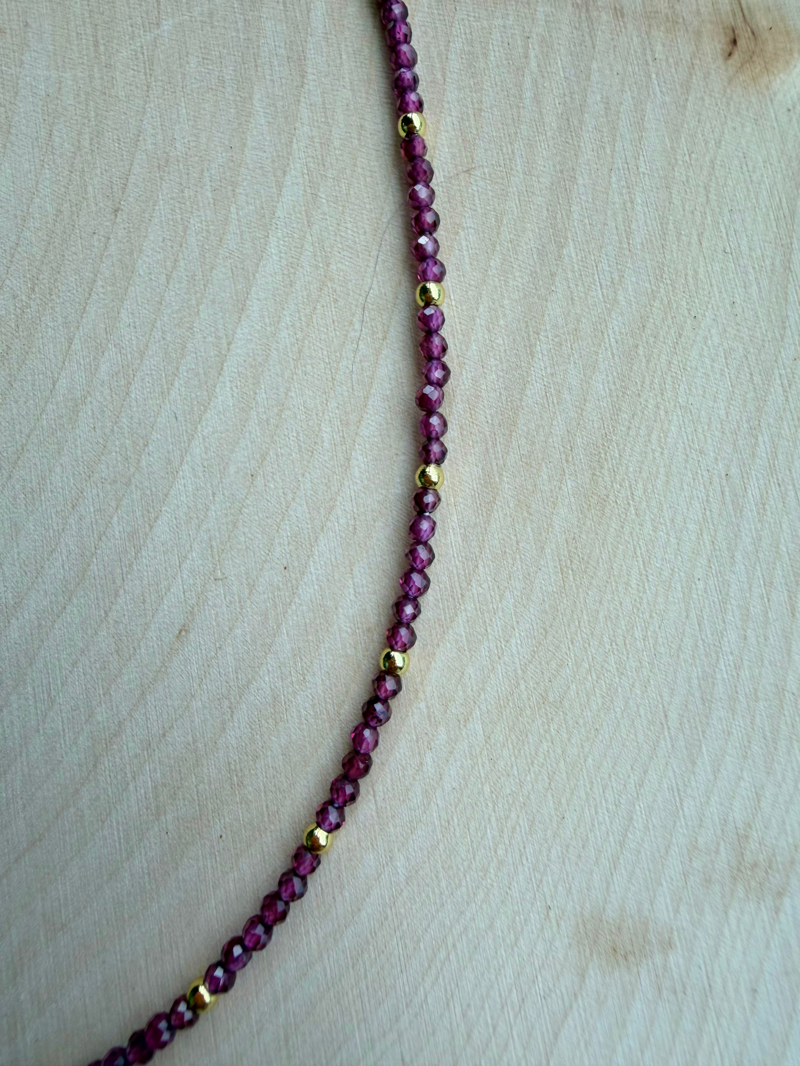 Garnet Gemstone Necklace // Lover Collection