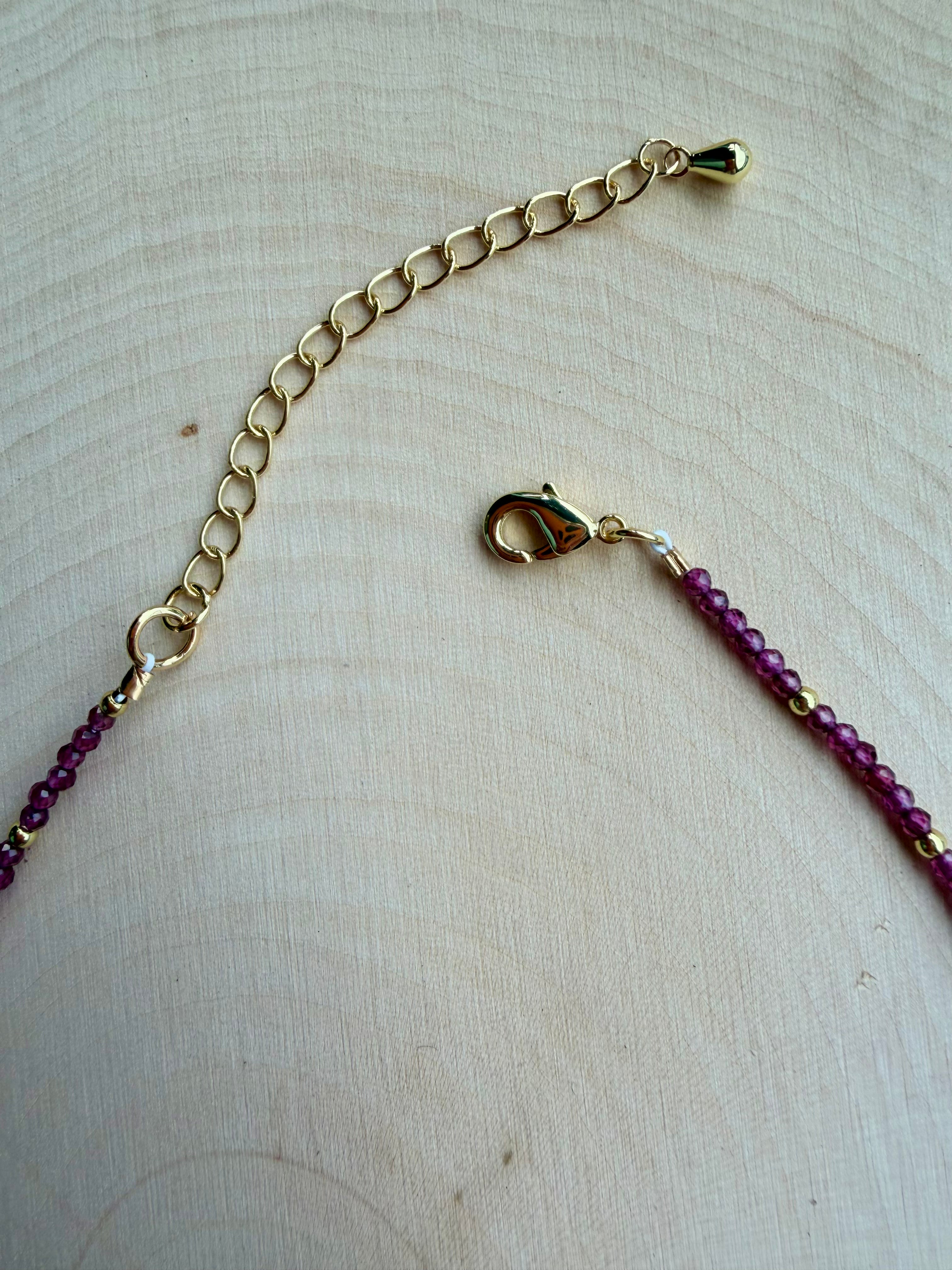 Garnet Gemstone Necklace // Lover Collection