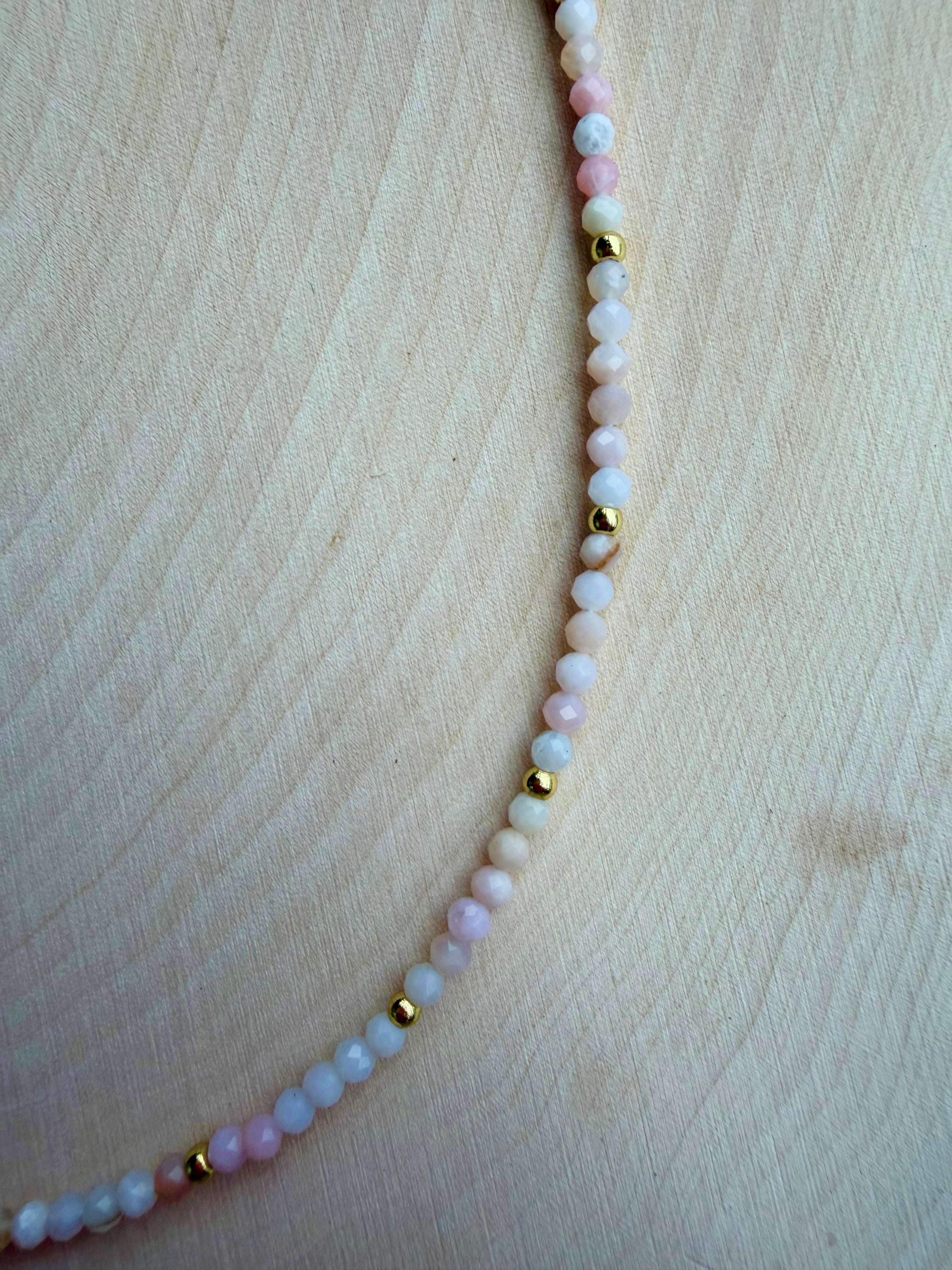 Pink Opal Gemstone Necklace // Lover Collection