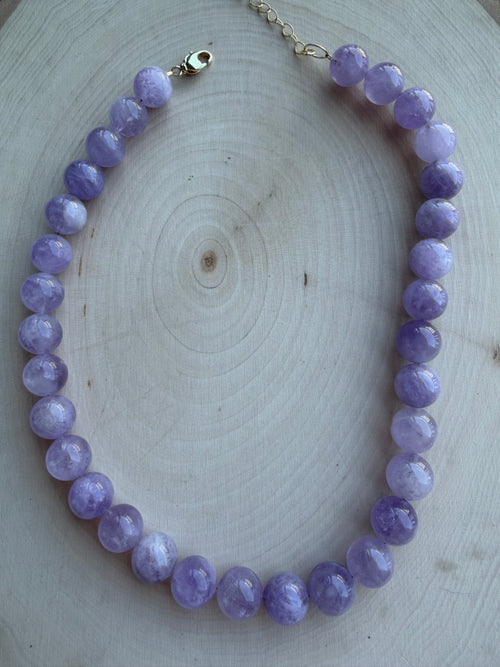 Amethyst Gemstone Necklace // One of a Kind