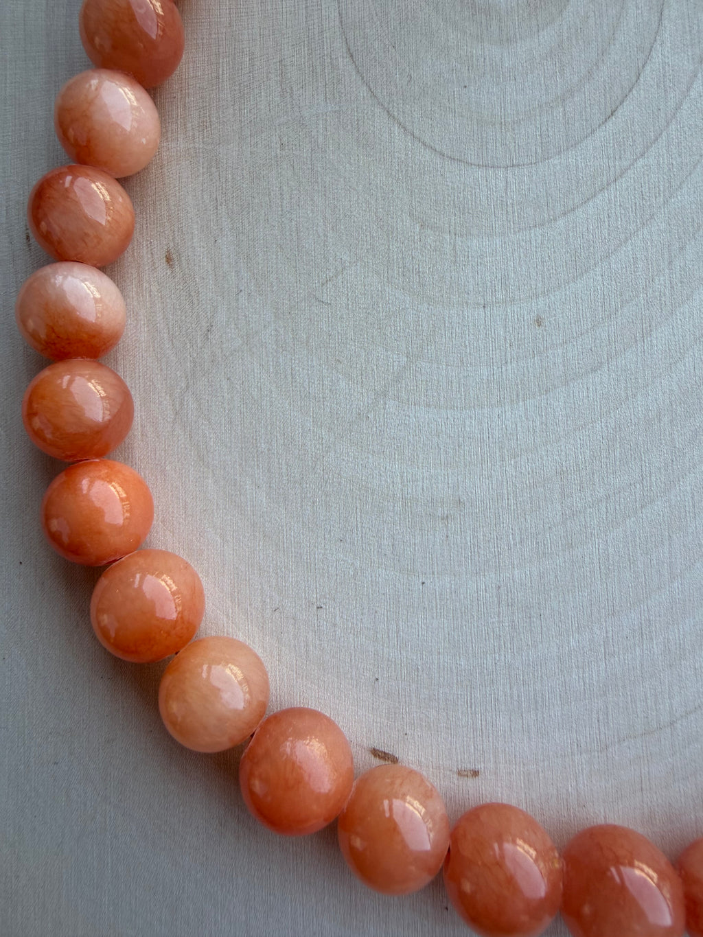 Orange Jade Gemstone Necklace // One of a Kind