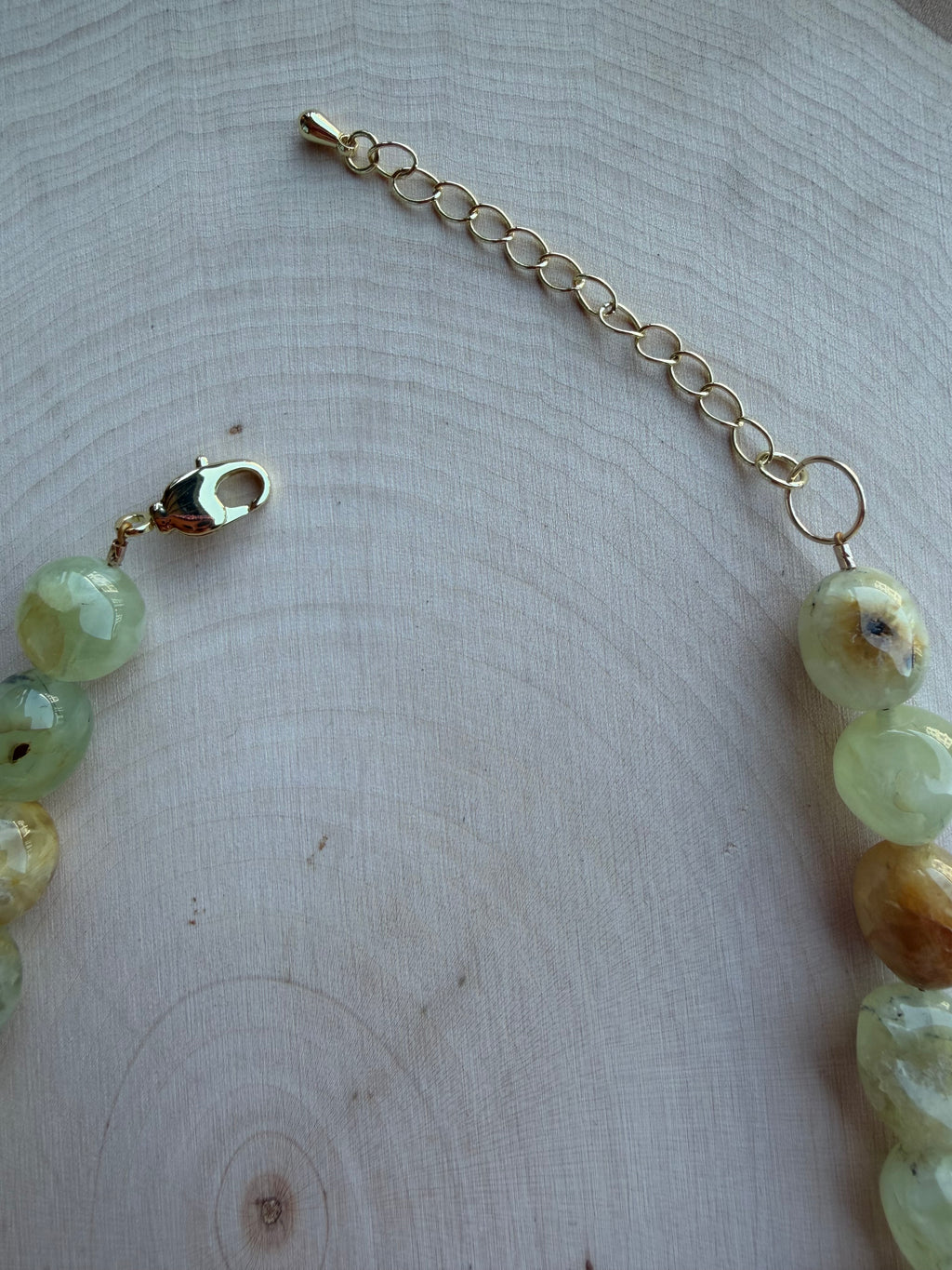 Prehnite Gemstone Necklace // One of a Kind