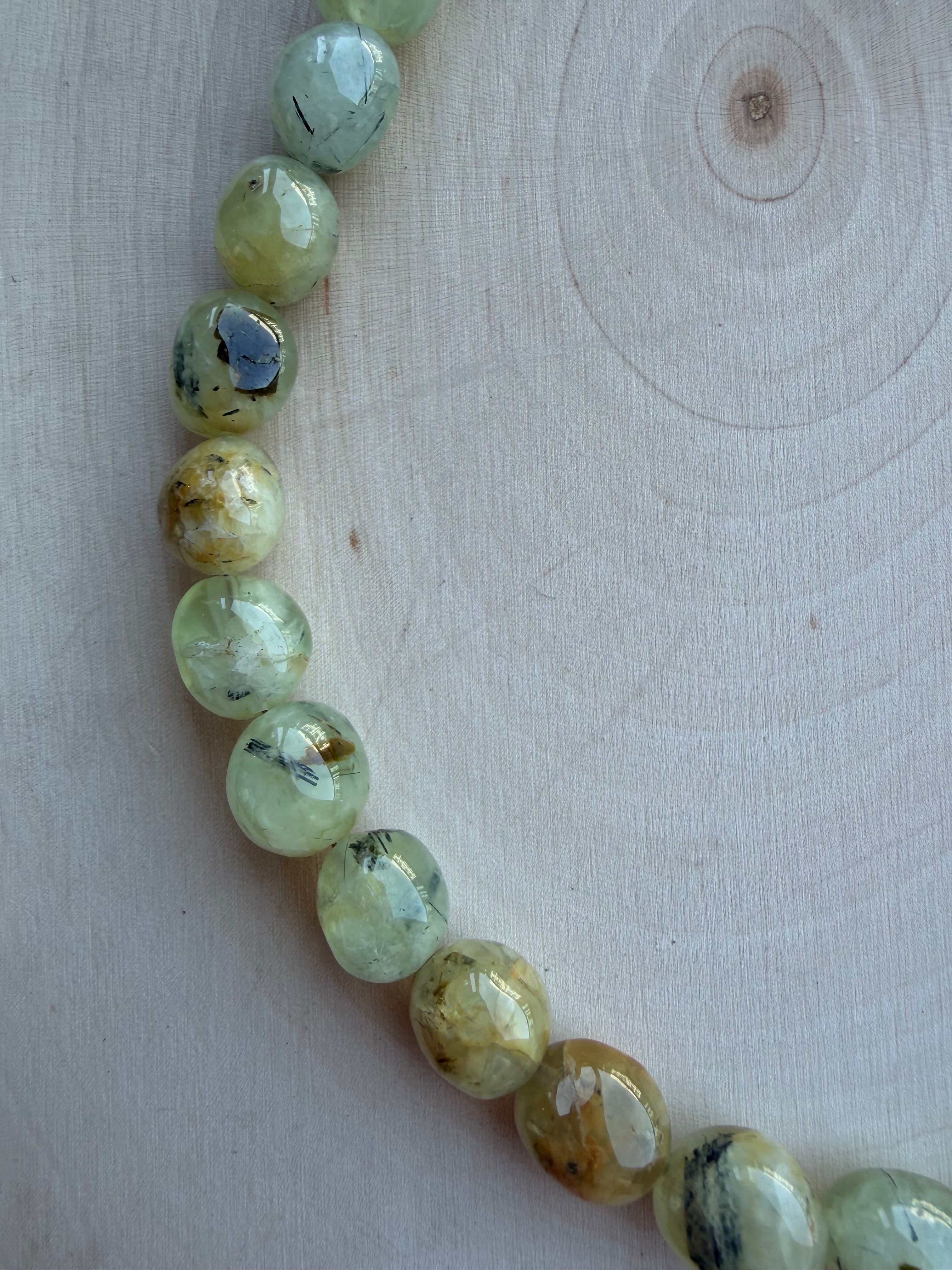Prehnite Gemstone Necklace // One of a Kind