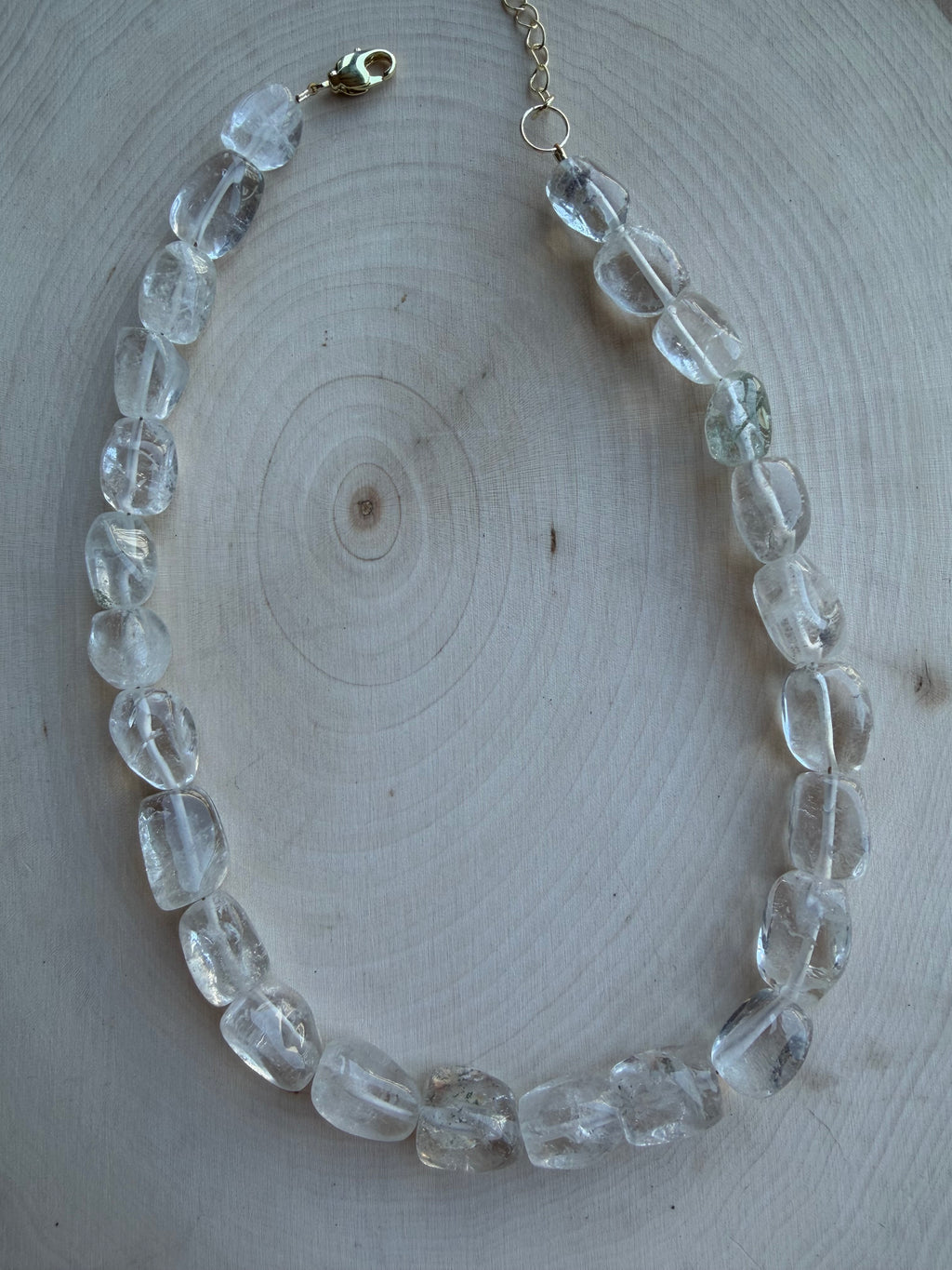 Clear Quartz Gemstone Necklace // One of a Kind