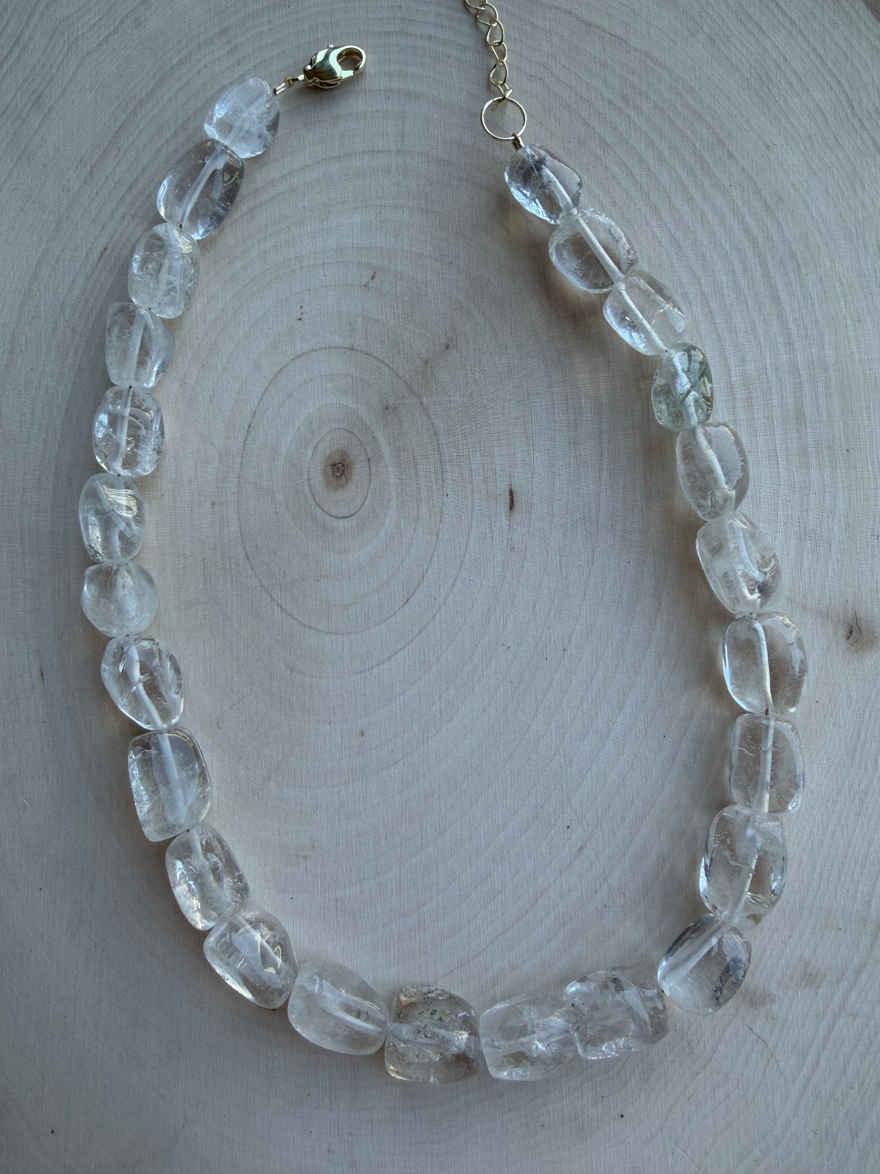 Clear Quartz Gemstone Necklace // One of a Kind