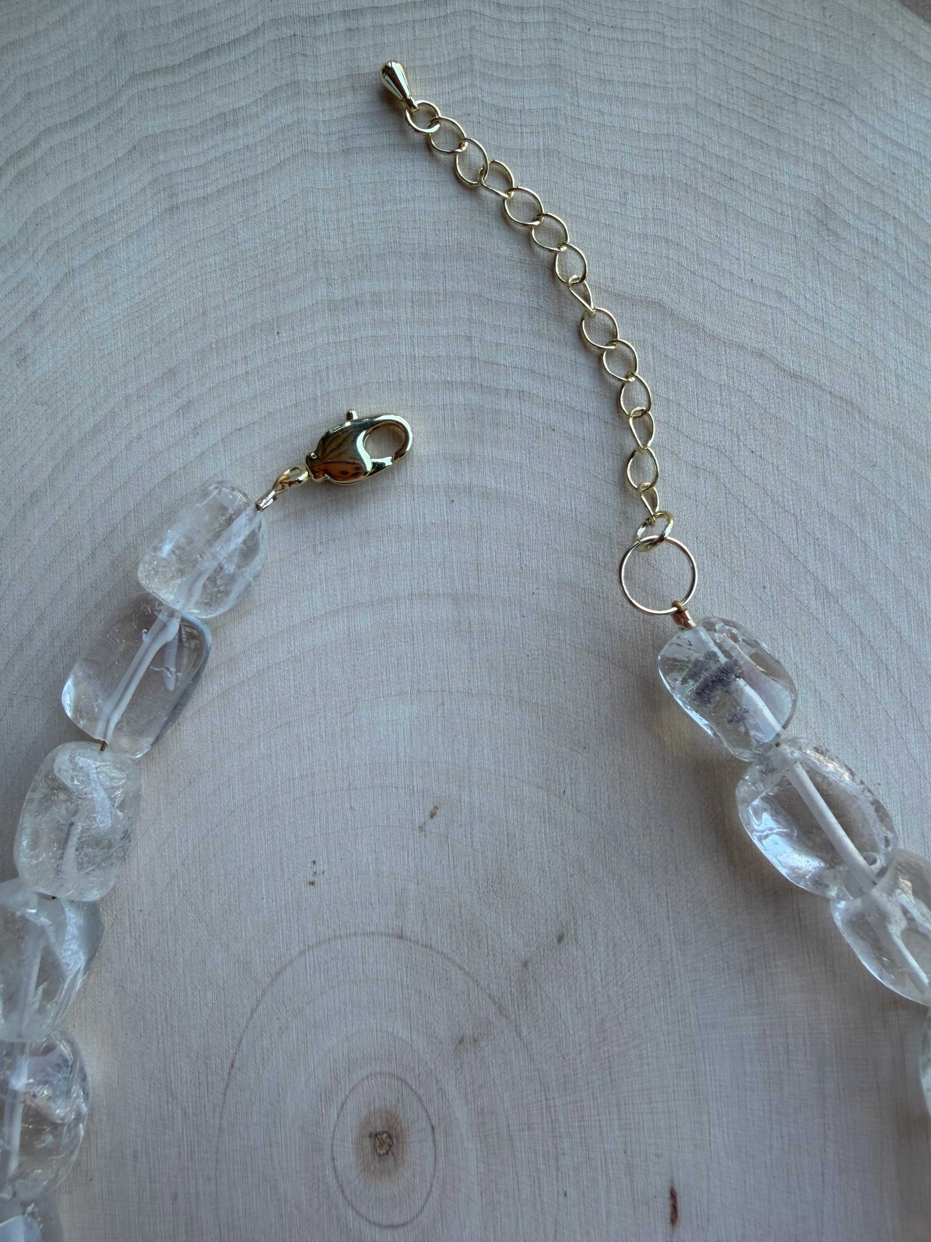 Clear Quartz Gemstone Necklace // One of a Kind