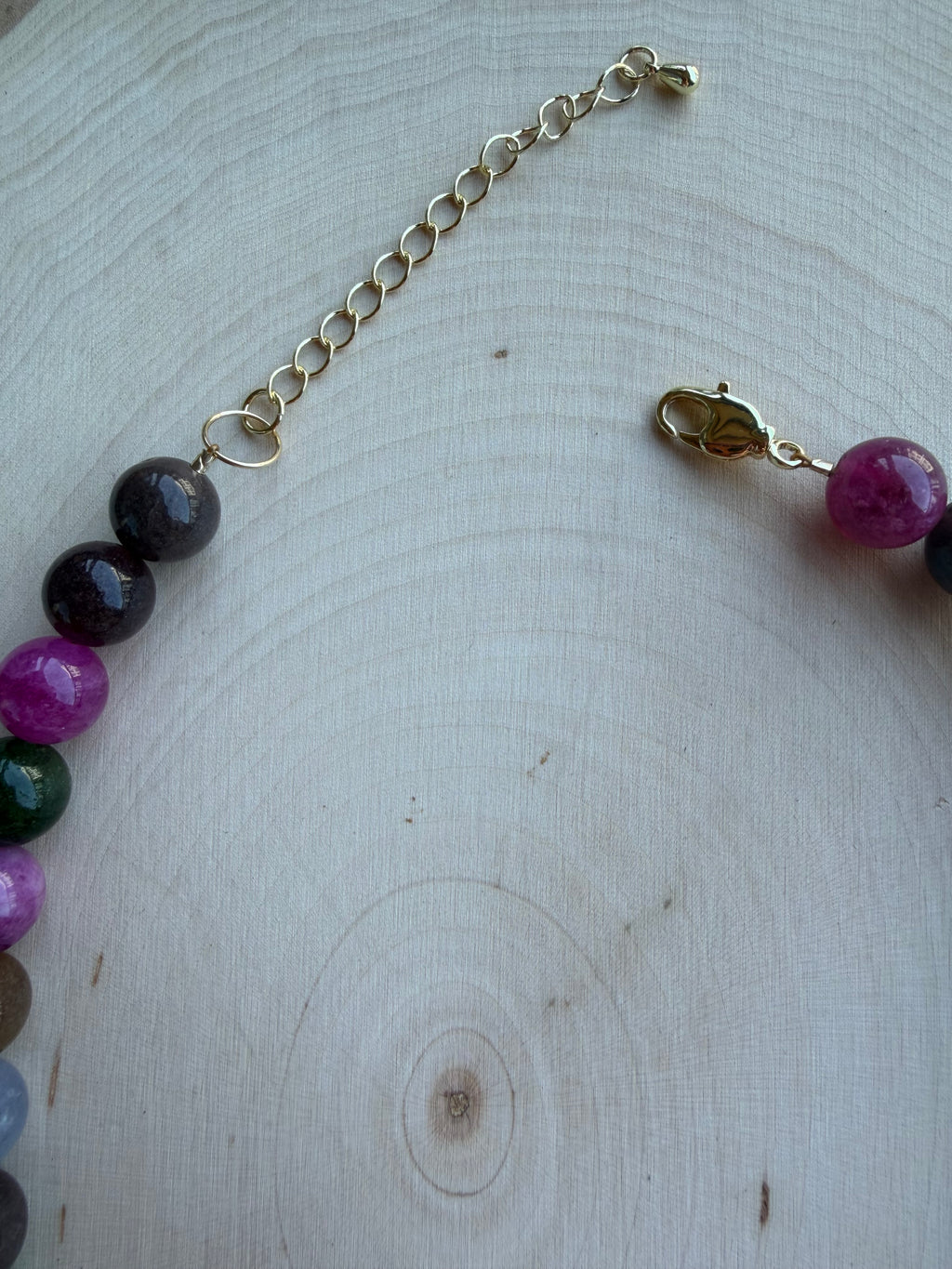 Mixed Jade Gemstone Necklace // One of a Kind