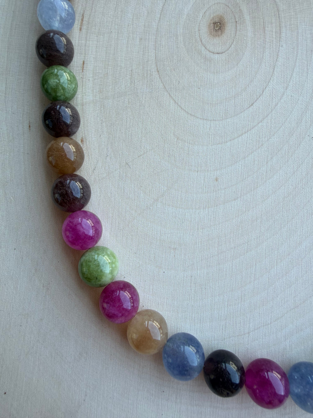 Mixed Jade Gemstone Necklace // One of a Kind