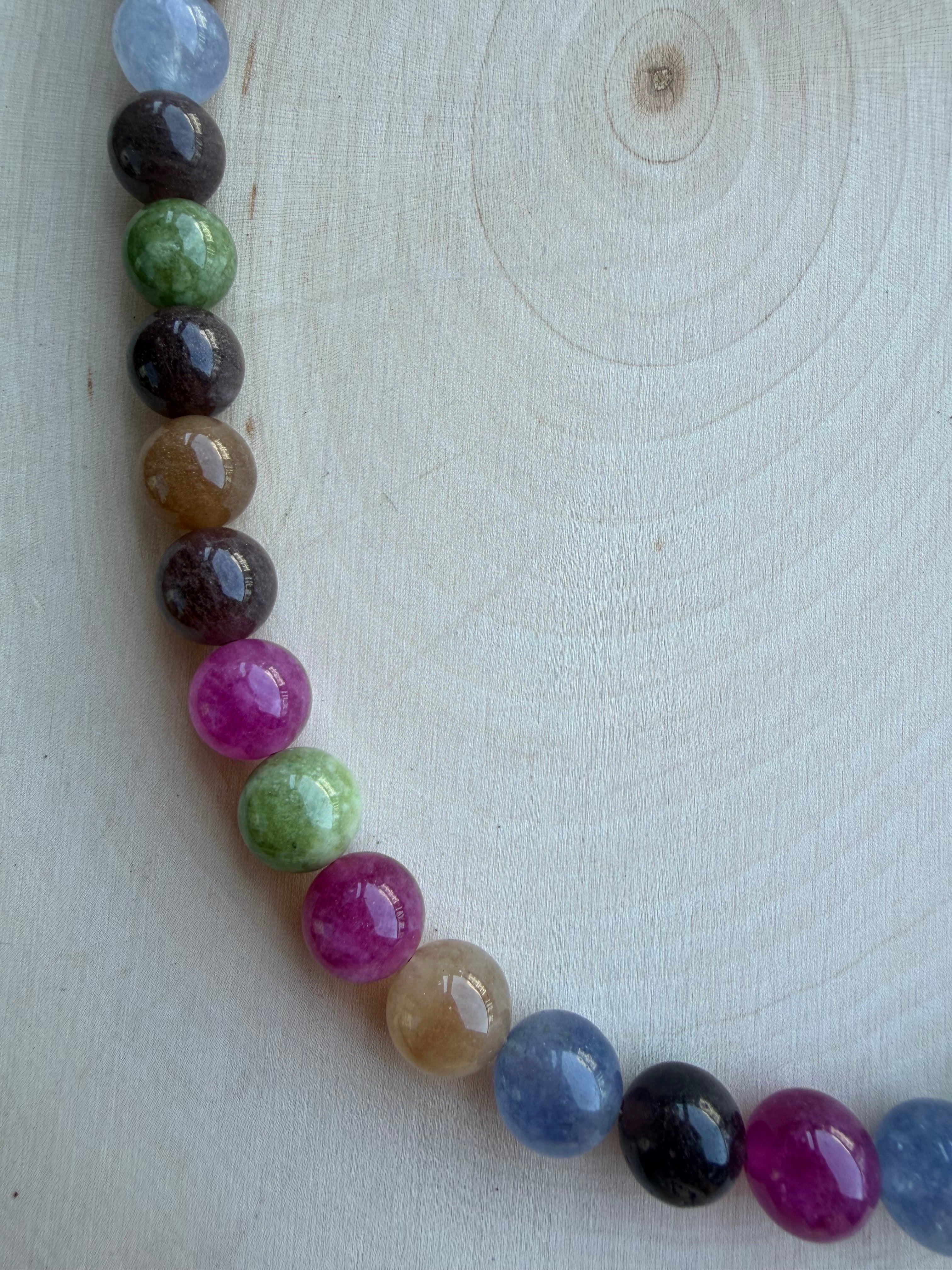Mixed Jade Gemstone Necklace // One of a Kind