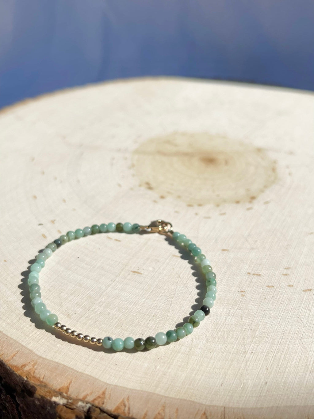 Emerald Gemstone Birthstone Bracelet